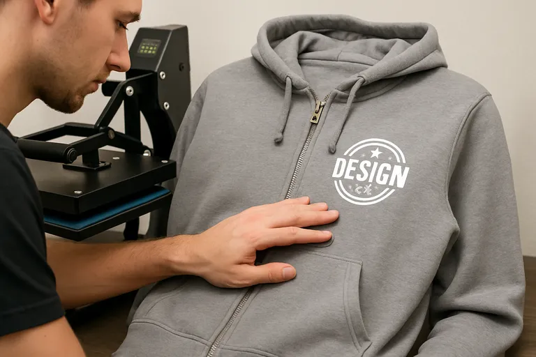 Bedrukken van hoodies met ritssluiting