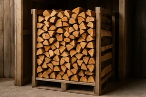 Opslag van ovengedroogd haardhout