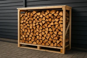 Opslag van ovengedroogd haardhout